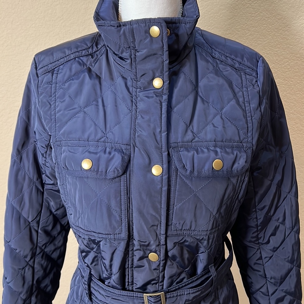 GAP Navy Quilted Coat - Picture 3 of 11